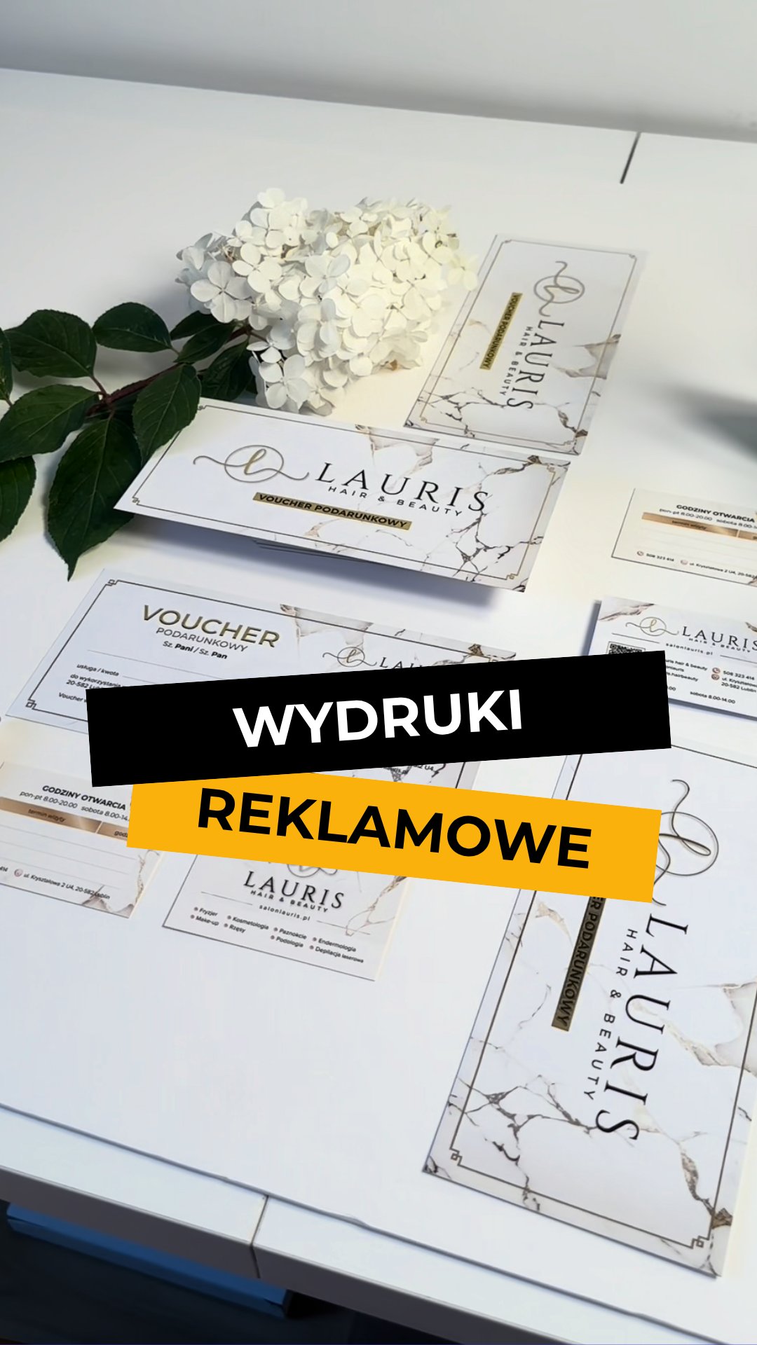 Kupony, wizytówki, karty podarunkowe, karteczki do umawiania wizyt i wiele więcej. Wszy…